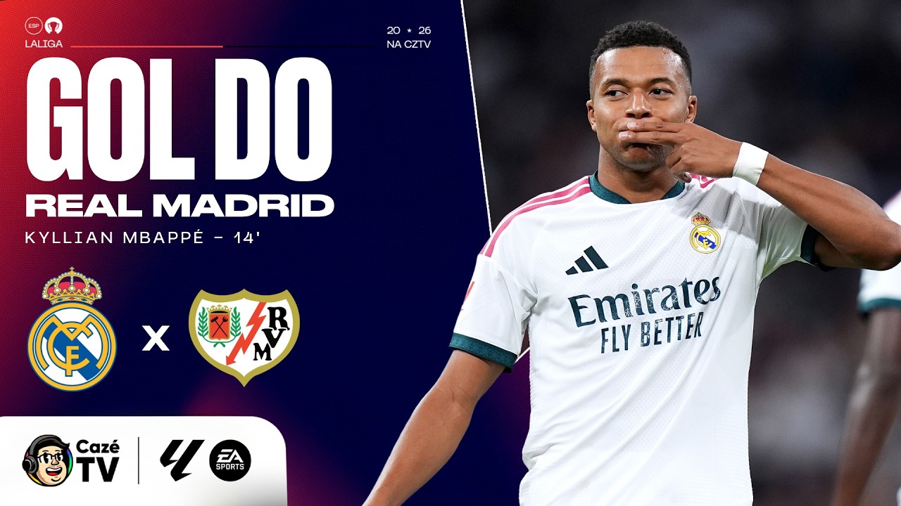 GOOOOOL DO REAL MADRID! MBAPPÉ ABRE O PLACAR EM COBRANÇA DE PÊNALTI CONTRA O RAYO