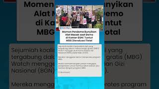 Momen Pendemo Bunyikan Alat Masak di Kantor BGN! Tuntut Program MBG Dievaluasi Total