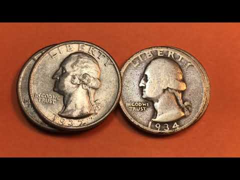 US 1932 Washington Quarter - First Year Roosevelt United States Coins