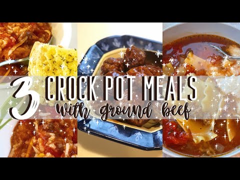 *3 AMAZING* CROCK POT GROUND BEEF RECIPES | GROUND...