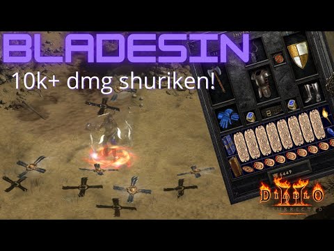 Bladefury Assassin - NINJA STAR THROWER! Patch 2.4 PTR build test diablo2 resurrected (D2R)