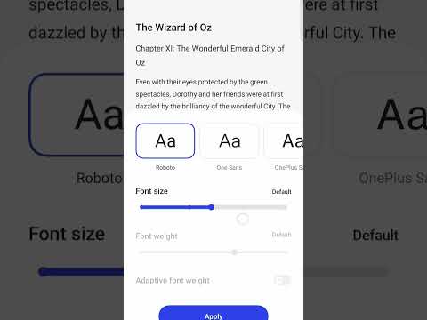 HOW TO CHANGE FONT SIZE IN ONEPLUS