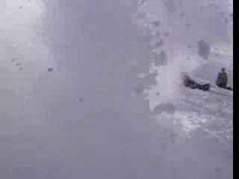 amature ski jump crash