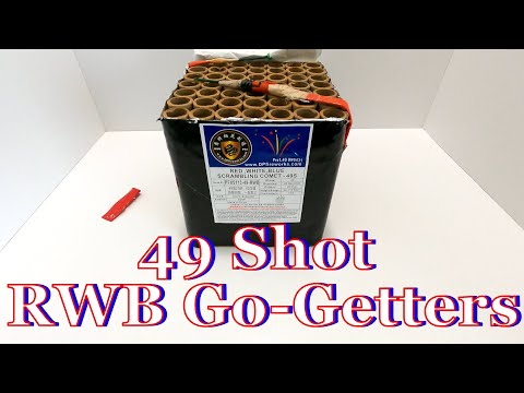 PFX5113-49-RWB Red White Blue Scrambling Comet By Dominator Pro Fireworks