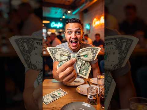 How To Leave A Creative Dollar Tip 😮 @zackdfilms