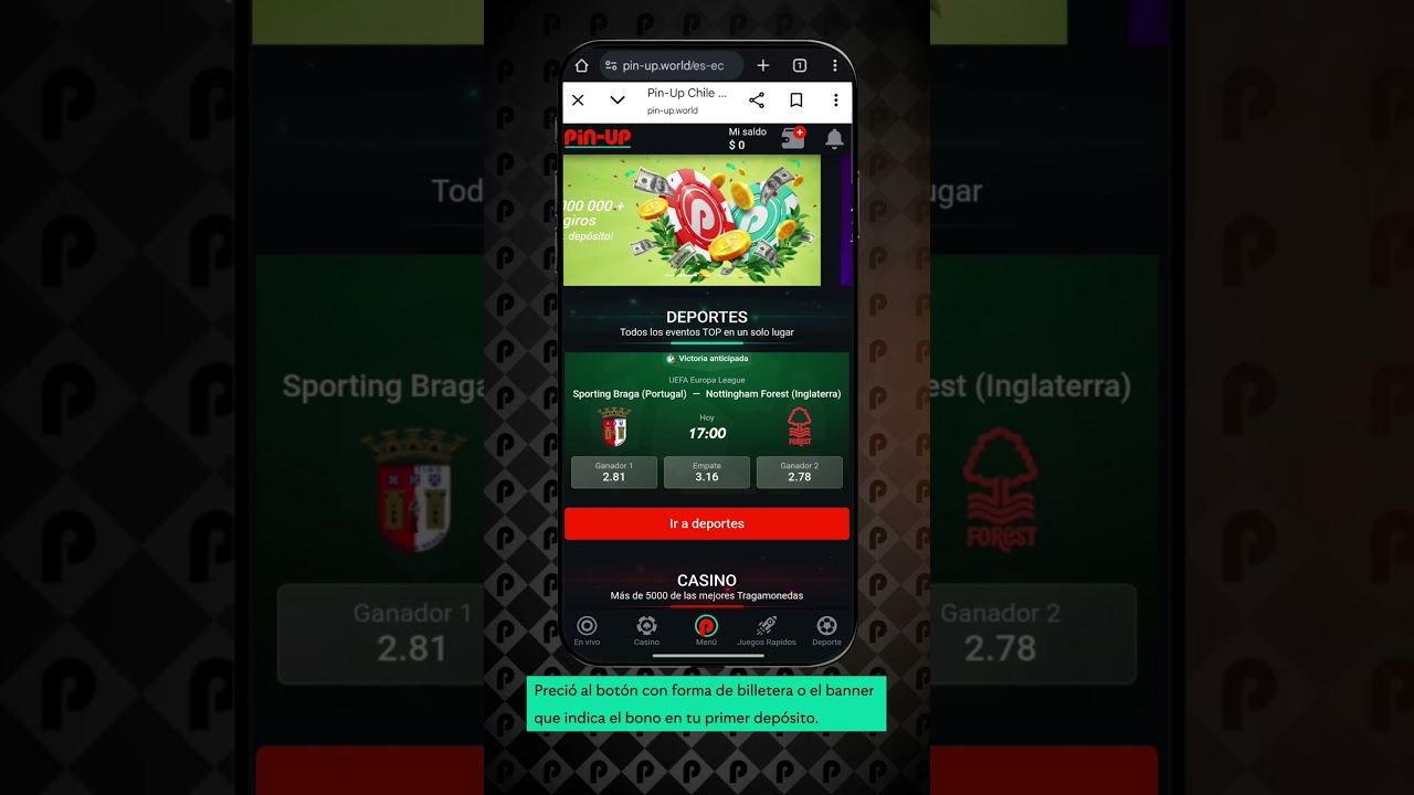 ¿Cómo activar el bono de bienvenida en PIN-UP?