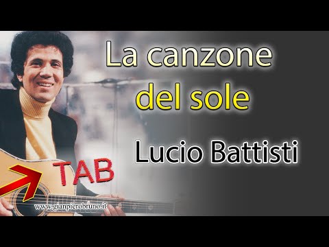 CHITARRA ACUSTICA La canzone del sole Lucio Battisti tutorial completo + TAB