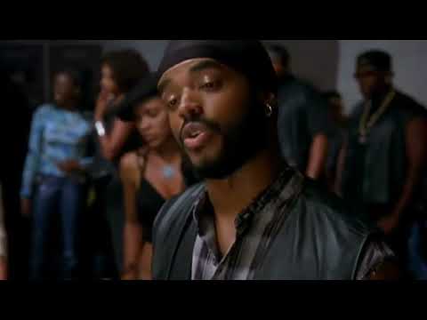 Biker Boyz 2003 theatrical trailer frame showing street-legal drag racers revving at night