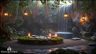 Tranquil Healing Music for Remove Negative Energy | Zen Meditation in Waterfall Ambience for Peace