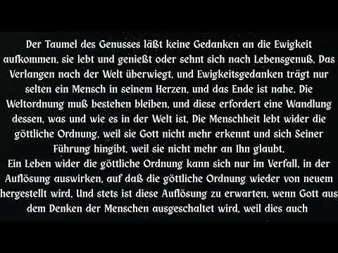 GROß IST DIE GEFAHR, IN DER DIE MENSCHHEIT SCHWEBT UND SIE ERKENNT SIE NICHT ....