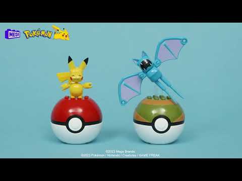 Mattel MEGA CONSTRUX POKEMON dviejų Poke rutulių pakuotė (HXP11) video