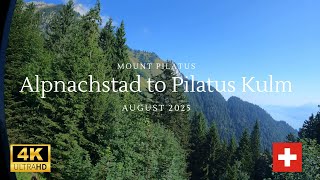 Cogwheel Train from Alpnachstad to Pilatus - Steepest Cogwheel Train in the World 4k 30fps