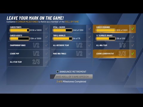 The Road to Retirement Hall Of Fame Season 2 - NBA 2K20 My Career EP 112