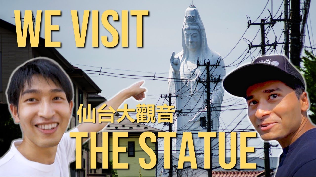 Explore the awe-inspiring Sendai Daikannon Statue with travelers exploring it.