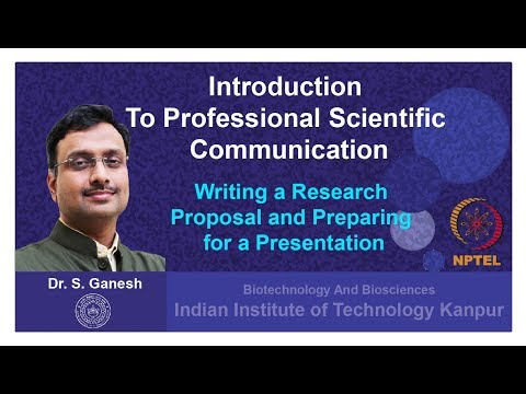 Lecture 19: Writing a Research Proposal and Preparing for a Presentation
