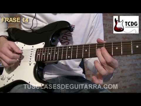 Aprender como tocar el solo de Back in Black (AC/DC) Guitarra acordes notas la cuerda Curso TCDG