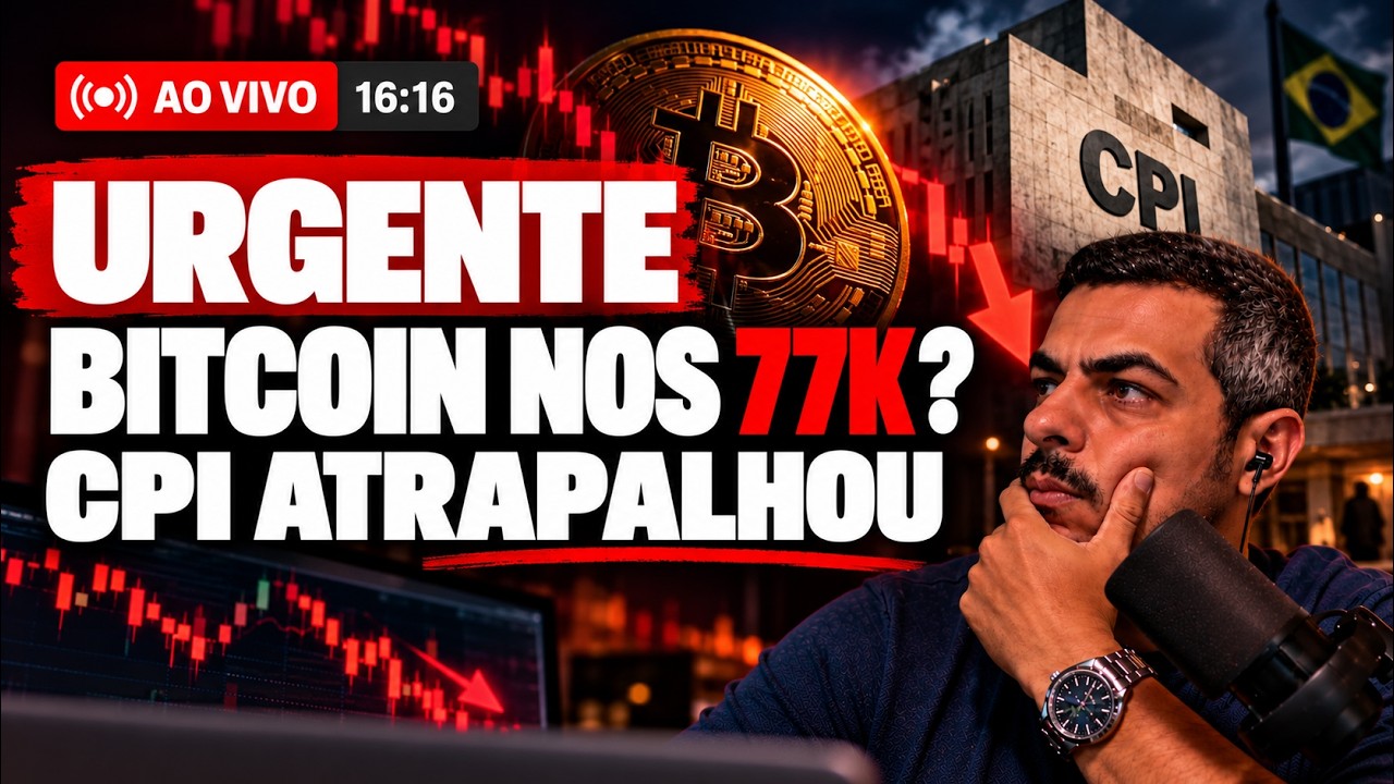 🔥 Bitcoin AO VIVO - Inflação Derruba os Mercados - BTC Alvo nos 77k?