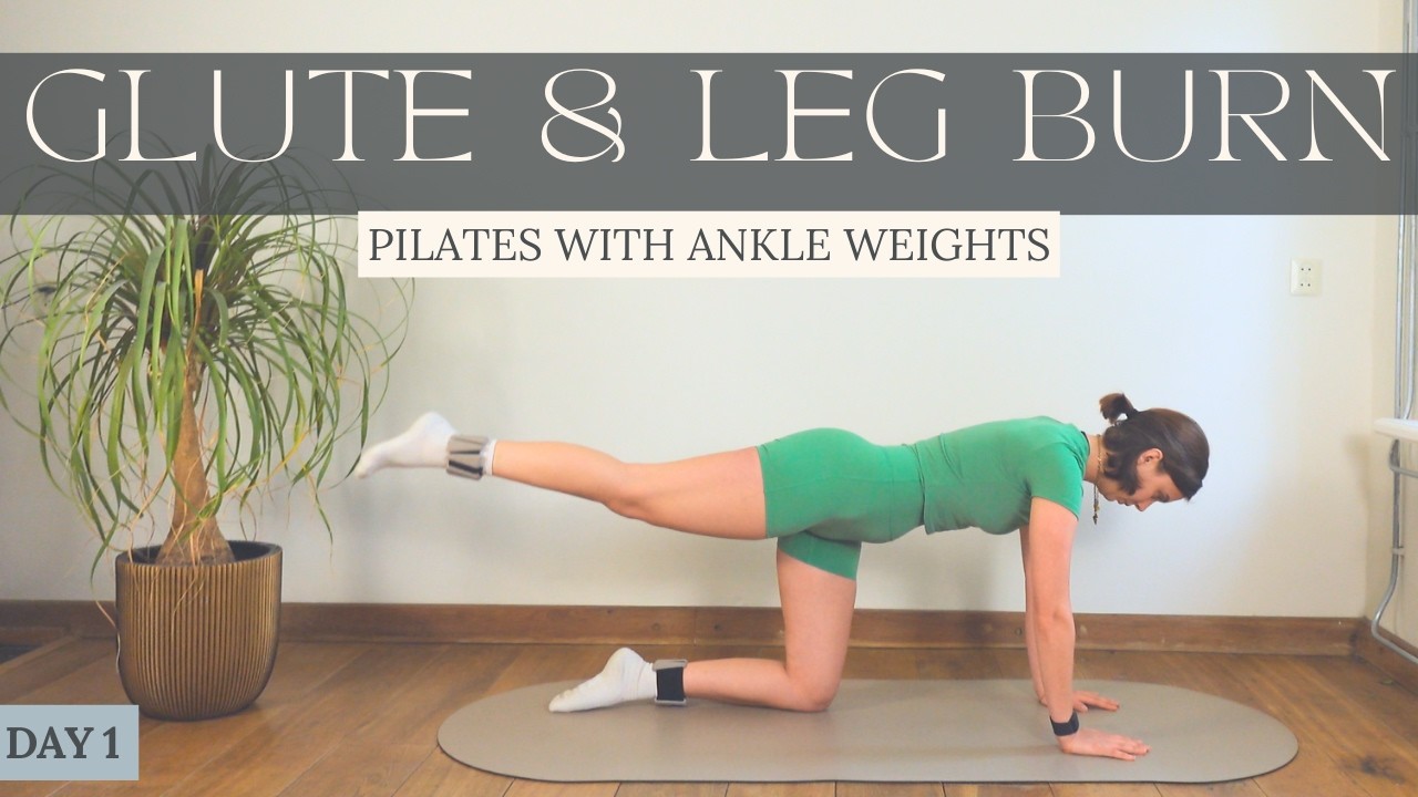 20 MIN Lower Body Pilates with Ankle & Wrist Weights | Glutes & Legs