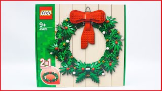 Lego Seasonal 40426 Christmas Wreath 2-in-1 Speed Build Review