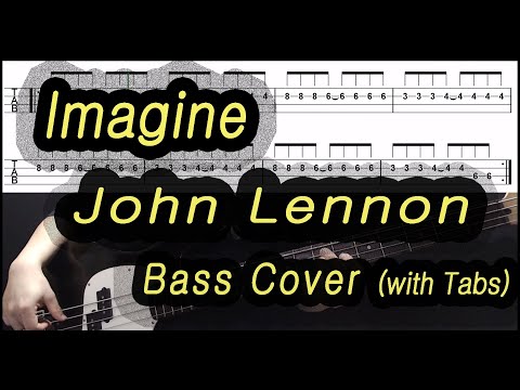 John Lennon - Imagine (Bass cover with tabs 097)