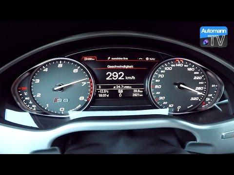 2017 Audi S8 plus (605hp) - 0-300 km/h acceleration (60FPS)