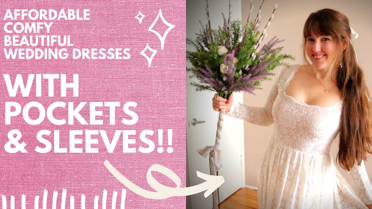 AFFORDABLE LACE WEDDING DRESS WITH SLEEVES Try-On | Vintage Inspired Dress | Blushfashion Review