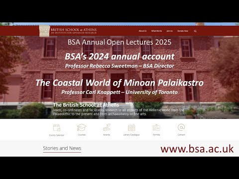 The Work of the BSA: 2025 Annual Open Lecture Athens – The Coastal World of Minoan Palaikastro