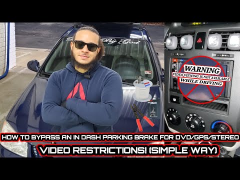 How to bypass an in dash Parking brake for dvd/gps/stereo video Restrictions! (simplest way)