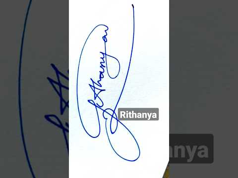 Signature style "Rithanya"🖊️ Comment your name!! | Please subscribe if you like it. #shorts #viral