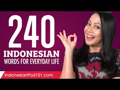 240 Indonesian Words for Everyday Life - Basic Vocabulary #12