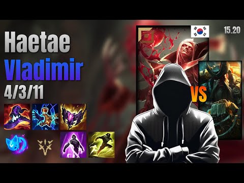 Haetae Top Vladimir vs Gangplank lol KR solo rank Full Game 15.20 | 해태 블라디미르 vs 갱플랭크