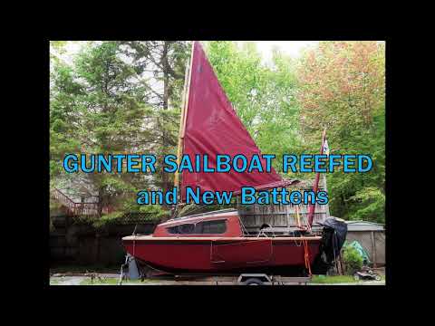 GUNTER Sail REEFED with New Battens