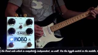 Video thumbnail for T-Rex Effects: HOBO Drive - Strat to HIWATT Custom by Brett Kingman