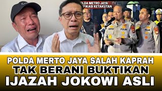 Download lagu POLDA METRO JAYA SALAH LANGKAH⁉️TAK BISA BUKTIKAN IJAZAH JOKOWI ASLI MALAH SERET RRT KEPENJARA ‼️ mp3