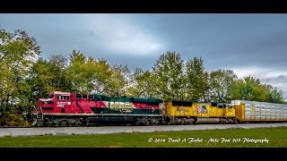 preview picture of video 'CSX Auto-Rack Unit Train Q268 with FXE #4662 and UP #3963'