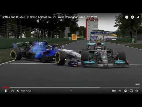 Bottas and Russell 3D Crash Animation   F1 Emilia Romagna Grand Prix 2021   YouTube   Persönlich – M