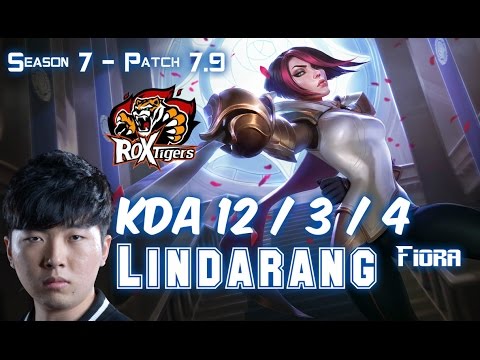ROX Lindarang FIORA vs FIZZ Top - Patch 7.9 KR Ranked