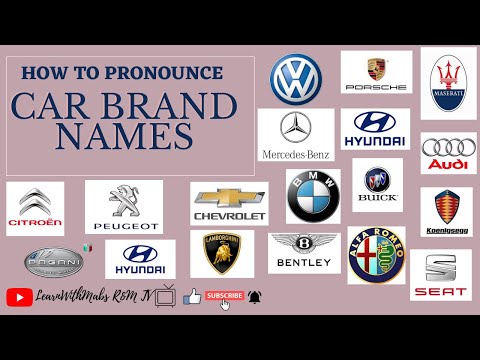 HOW TO PRONOUNCE CAR BRAND NAMES