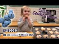 Cute Two Year Old Bakes Blueberry Muffins from Scratch - Susie's Cooking Show Episode 3