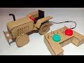 How To Make A Cardboard RC Tractor With DC Motor