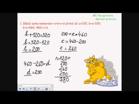 Clasa a treia: Aflarea termenului necunoscut