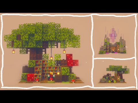 SheraNom - Minecraft: 3 Cool Enchanting Room Designs | TUTORIAL