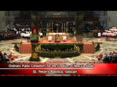 Click to Watch the Presiding in Faith, Presiding in Love:  Pope's Homily to New  Cardinals  video