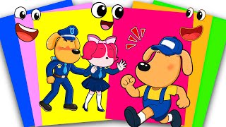 [PaperDIY] LABRADOR Finally Reunites with LITTLE LABRADOR ❤️ A Heartwarming Moment| Sticker Book DIY