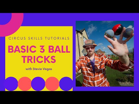 3 Ball Tricks (Circus Skills Demonstration with Stevie Vegas)