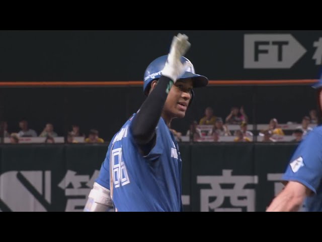 【6回表】試合は振り出しへ!! ファイターズ・万波中正のタイムリーヒットで同点に追いつく!!  2024年9月17日 福岡ソフトバンクホークス 対 北海道日本ハムファイターズ