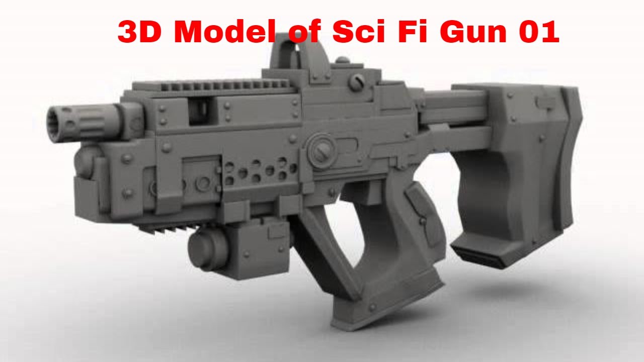3D Model of Sci Fi Gun 01 Review