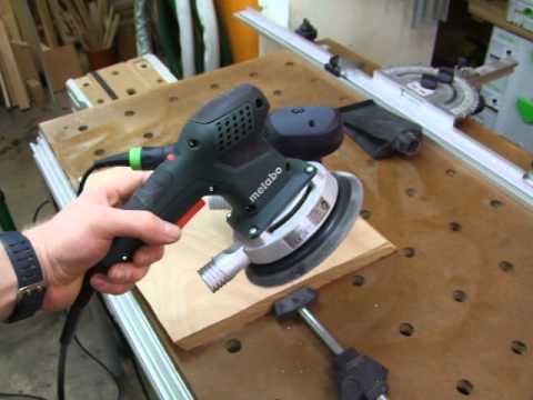 Vergleich der Wirkung der Tellerbremse an Metabo SXE 3150 und Festool ETS 150