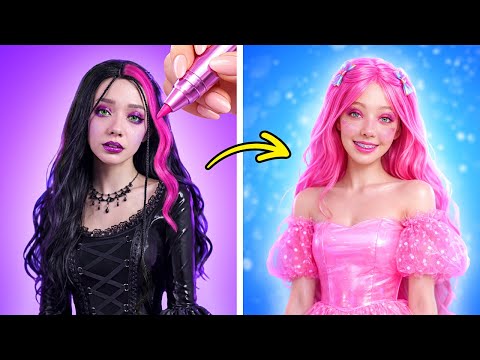Goth Girl Gets A Pink Makeover! ✨ Transforming into a K-Pop Idol