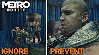 METRO EXODUS - Ignore vs Prevent the Abusive Thug from Hurting the Slave